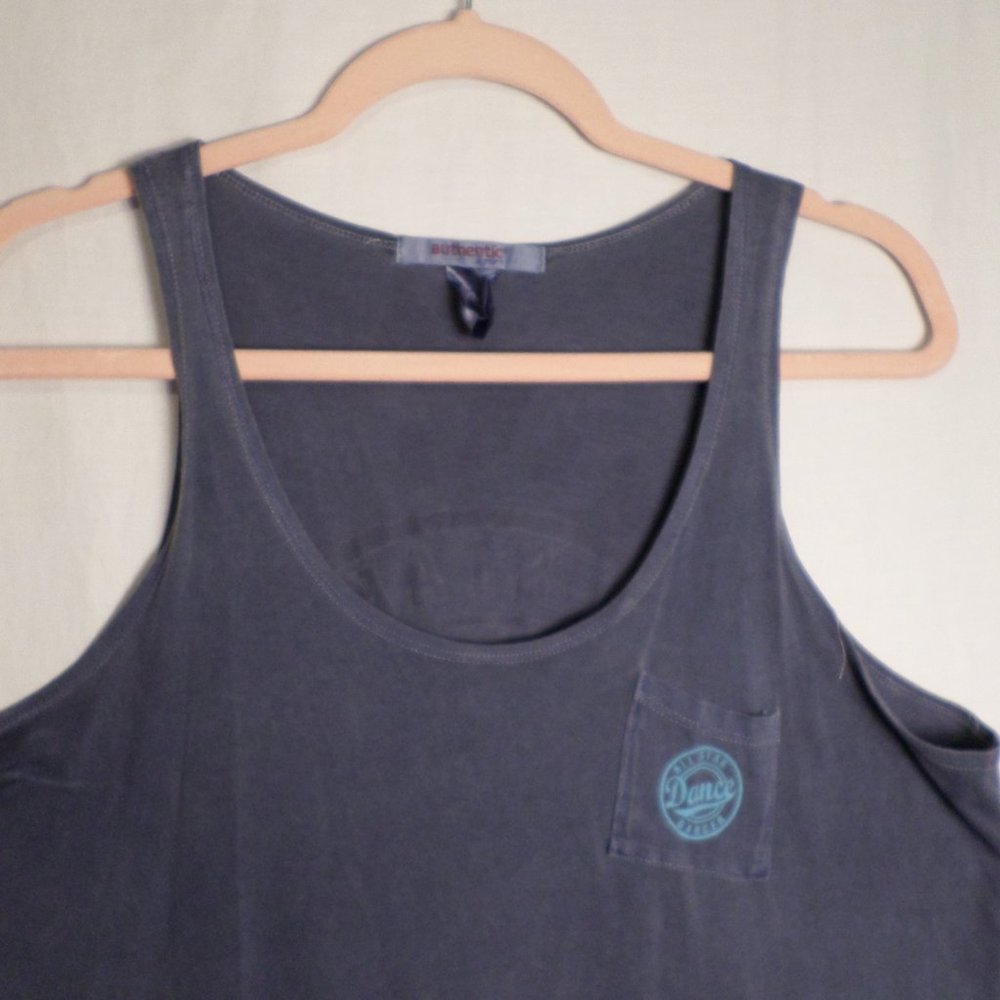 All Star Dancer Authentic Pigment Blue Grey Tank Top Large - Picture 3 of 7